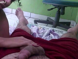 Why not give a blowjob from friend while husband works like this brazilian housewife?