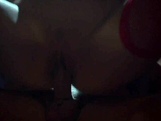 Bald guy enjoys time with small-chested brunette babe in vintage style