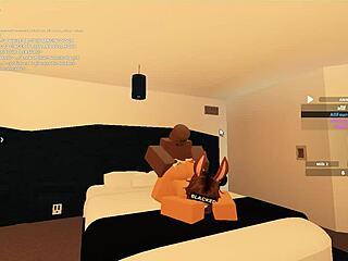 Roblox porn with blacked threesome anal and rough riding for big tits whore