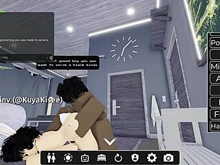 Fucked BBC slut hard in Roblox blacked session