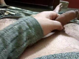 Mature man handling penis in high speed