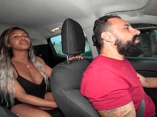 In the car with Lukas Zaad and Anne Cristalli tight ass and milk on nipples!