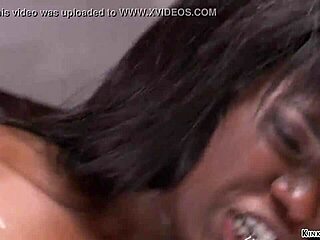 Ebony boss feels intense pain from rough bondage fucking by employee