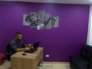 i tempt my boss with ball licking and big tits blowjob for raise