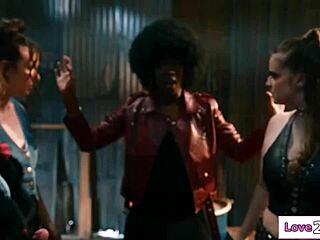 Why are all girl gangs using interracial lesbian sex with strapon and fisting to battle?