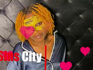 Nixie Soft's first time on Sins City, cute ebony hardcore orgasm with shaved pussy!