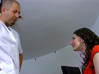 Sabrina deep fucking on desk in lingerie pantyhose heels with shaved pussy masturbation fingering