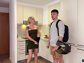 Intense Anal Fuck With Real Estate Agent In Kitchen While Girlfriend Waits Downstairs