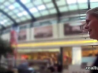 glamorous czech teen gets seduced in shop and reamed in pov