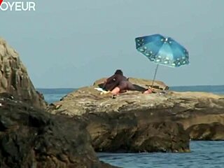 Blonde milf rides cowgirl on beach. Passionate hardcore sex follows nude photoshoot.