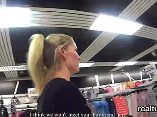 glamorous czech teen gets seduced in shop and reamed in pov