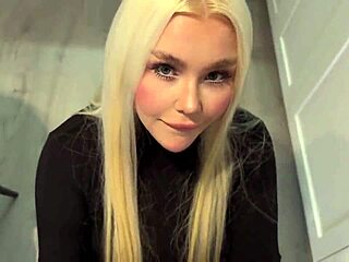 I love how this sexy blonde in black stockings rides cowgirl with blowjob and fucking homemade pov