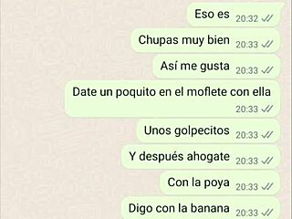 Girlfriend chats with friend on phone during web chat session involving Latina themes in part three of the series.