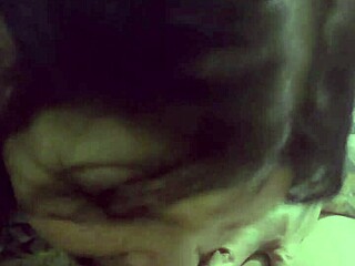 Deepthroat blowjob leads to creampie cum in mouth for latina milf couple