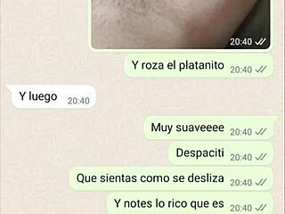 Girlfriend chats with friend on phone during web chat session involving Latina themes in part three of the series.