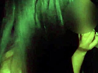 latina wife at gloryhole rubs big cock on her pussy without condom for creampie orgasm