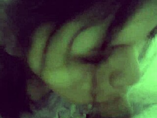 Deepthroat blowjob leads to creampie cum in mouth for latina milf couple