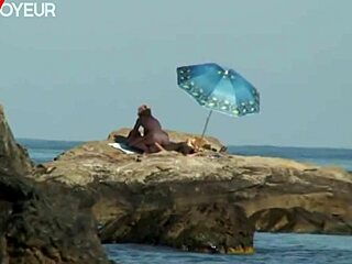 Blonde milf rides cowgirl on beach. Passionate hardcore sex follows nude photoshoot.