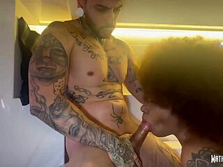 Brazilian Mulata with Big Tits and Brunette Hair Gets Teased Before Interracial Fucking in Hotel Bathtub