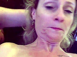 Blonde Brazilian milf AlineMilf gets huge cum in mouth during orgasmic liquid lunch update. She moans in ecstasy from intense pleasure in the 2025 video clip.