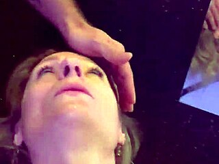 Blonde Brazilian milf AlineMilf gets huge cum in mouth during orgasmic liquid lunch update. She moans in ecstasy from intense pleasure in the 2025 video clip.