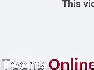 British teen with big natural tits rides lucky guy's face in first-time cunilingus