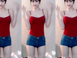 Chinese Girl With Small Tits Dances Sexy Jumps Up And Down