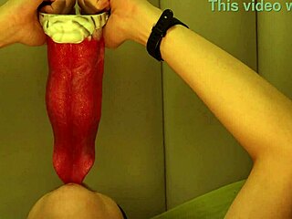 Why does giant wolf invade male student's mouth with rough tongue?