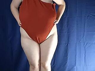one piece swimsuit try on with big ass bikini and natural tits uncensored