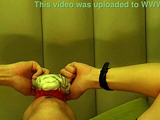 Why does giant wolf invade male student's mouth with rough tongue?