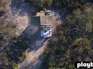 this medium tits brunette miluniel louis strips naked outdoor showing her sexy bubble butt