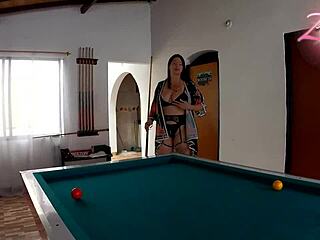Delicious Masturbation In The Billards