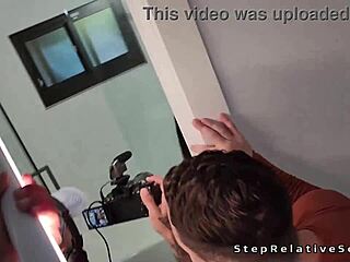 Stepsis unleashes hardcore cowgirl riding on stepbro's big cock in taboo roleplay behind the scenes.