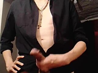 Step-By-Step Masturbation Tutorial In Shirt With Cum Control Techniques