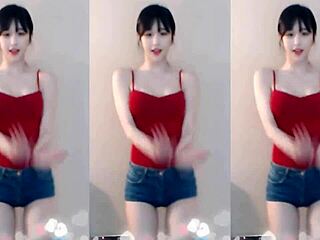 Chinese Girl With Small Tits Dances Sexy Jumps Up And Down
