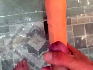 Why Does Froting My Huge Cock Against Yours Feel So Intense in Bathroom Solo Play