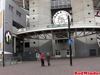 oh god, watch this tattooed goth hooker blow that amsterdam tourist's cock!