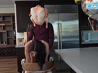 Is this hot wife ready to get stuffed by a big white cock in doggystyle before family thanksgiving with her heels on?