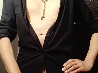 Step-By-Step Masturbation Tutorial In Shirt With Cum Control Techniques