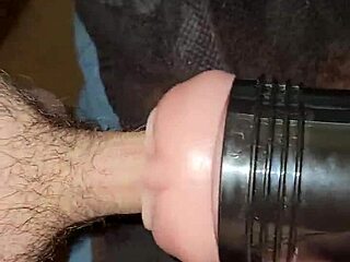 Hey, ready for fleshlight stroke session with big cock cumshot masturbation?