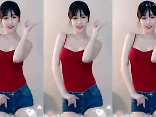 Chinese Girl With Small Tits Dances Sexy Jumps Up And Down