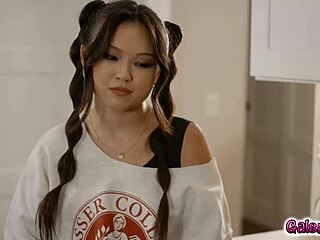 Asian Lulu Chu Sneaks Off For Interracial Lesbian Sex With Ebony Electra Rayne Including Face Sitting And Tribbing