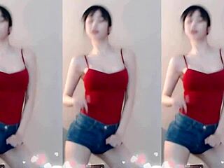 Chinese Girl With Small Tits Dances Sexy Jumps Up And Down