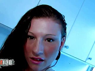 Fucking unfolds with french slut in satin panties leading to loud screaming. European whore takes intense sex in panties.