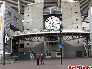 oh god, watch this tattooed goth hooker blow that amsterdam tourist's cock!