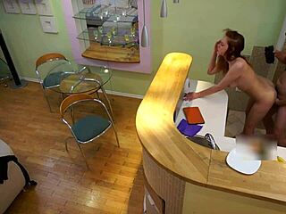 slutty step daughter candy red sucks daddy cock and gets fucked doggystyle homemade!