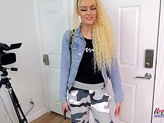 Skinny Blonde Cutie Sassy Sucks Cock With Ball Licking Before Pussy Pounding Sex