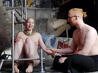 Steel Pony Device Bondage Forces Bound Slave Into Multiple Squirting Orgasms With Vibrator!