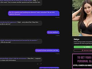 Playing strip poker with AI slut leads to intense oral sex