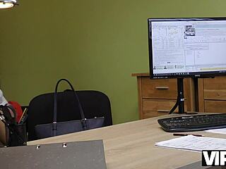 VIP4K! Unemployed Brunette Has No Choice But to Strip for Cash!